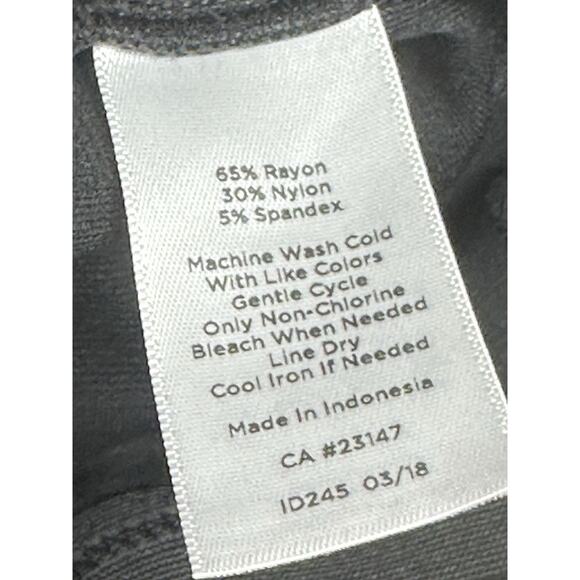 TALBOTS Dress Pants 1X Skinny Ankle Pull On Black Ankle Button Accents Leggings - Picture 8 of 9